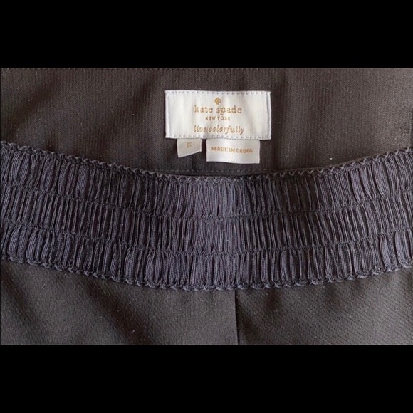 Kate Spade♠️ Eddie Black Pants with gold zipper - Picture 3 of 5